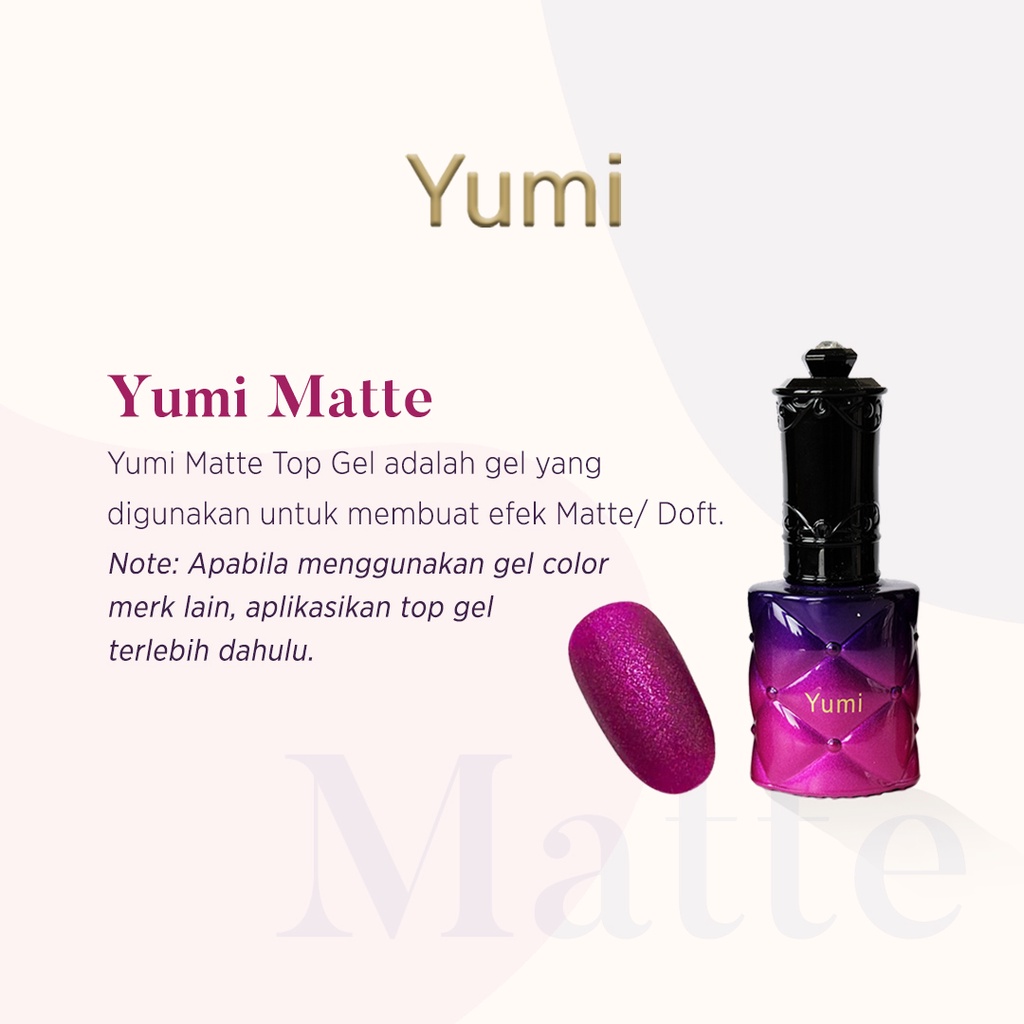 Jual YUMI / GELLIN TOP COAT MATTE KUTEK GEL POLISH NAIL ART 15 ML ...