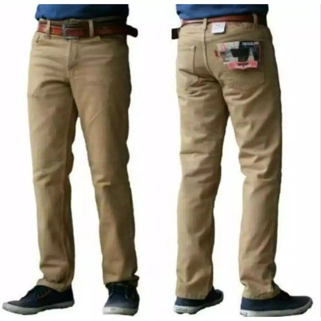 Celana Jeans Reguler Cream