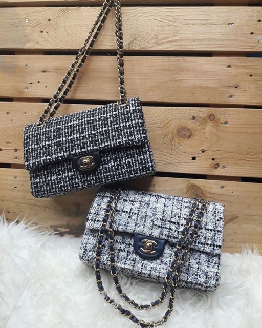 Chanel TWEED Classic Double Flap Bag