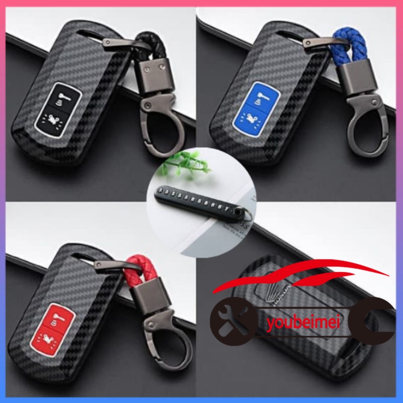 Case Remote Kunci Mobil Honda Airblade 150 Klik 150 Bahan Karbon Fiber Dengan Gantungan Kunci