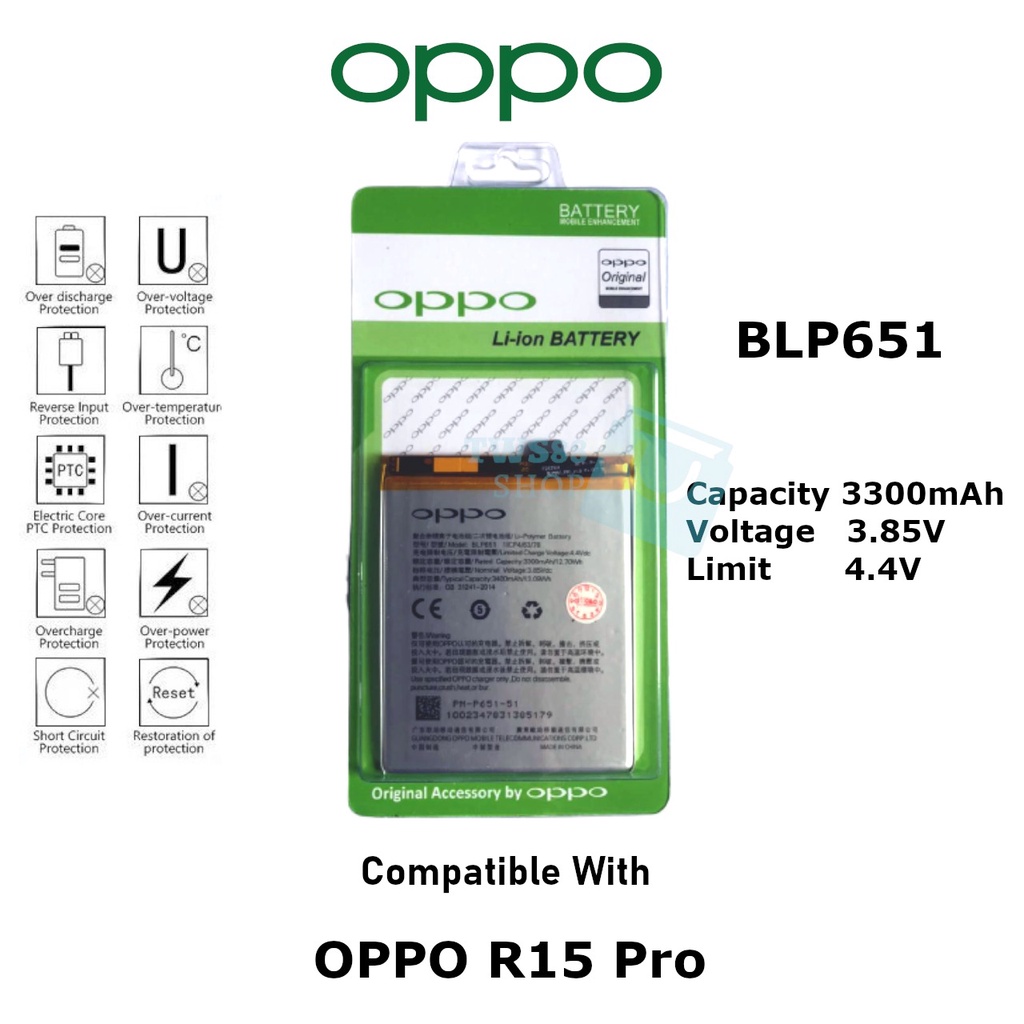 (TWS) Batre Battery Baterai Original Oppo BLP651 / R15 Pro