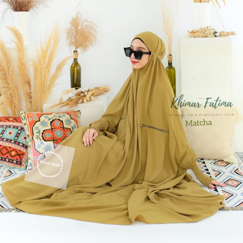 FATIMA khimar  khimar overhead  free cadar variasi saku wolfish lux premium