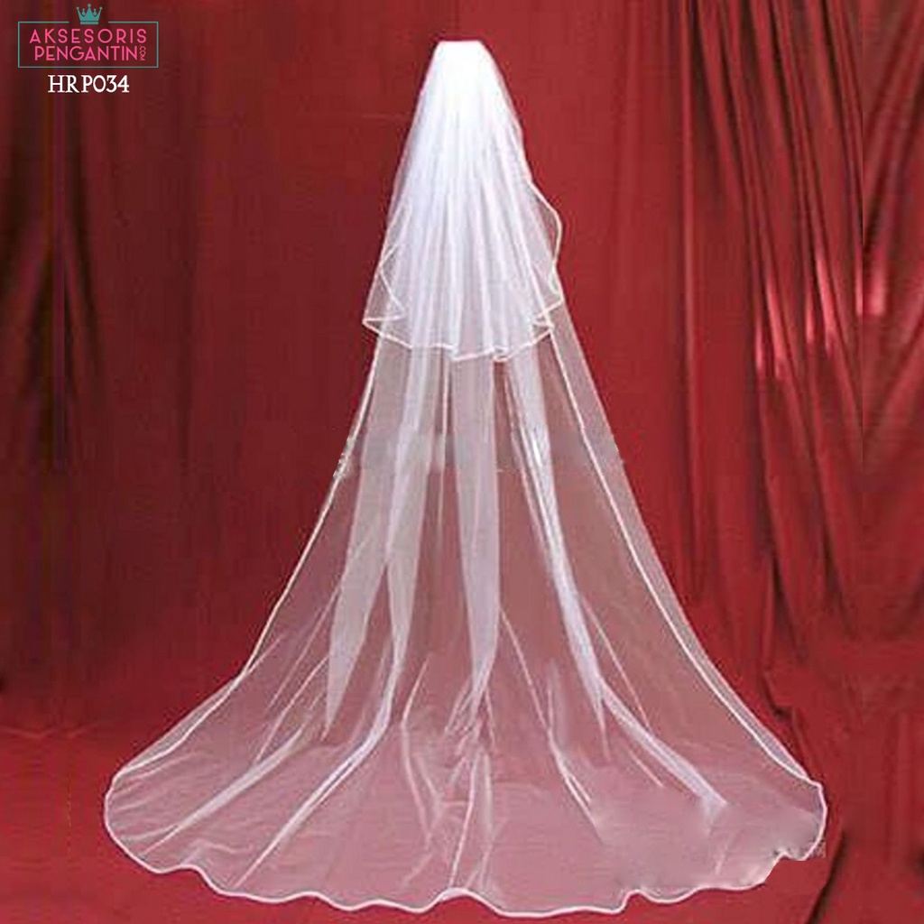 [STOK TERBATAS] ASESORIS WEDDING VEIL KERUDUNG PENGANTIN PUTIH LAYER HRP034