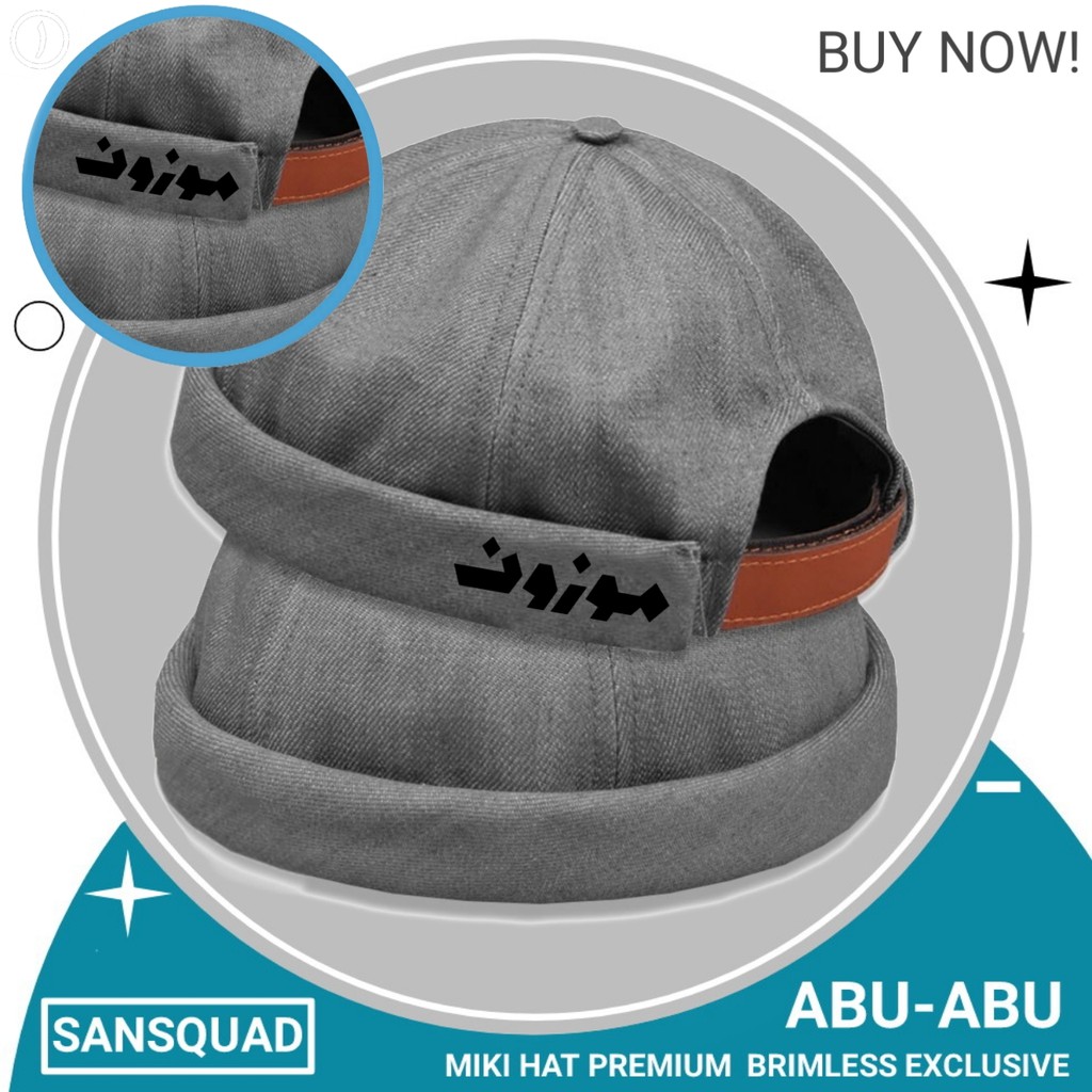 TOPI PECI MIKI HAT VERSI GAUL PECI HIJRAH ANAK&DEWASA PREMIUM logo arab maujun - sanshope (BISA COD)