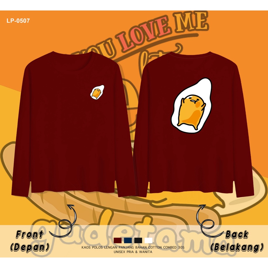 PAKAIAN KAOS LENGAN PANJANG WANITA / IMPORT / LP-0507 / GUDETAMA / CUSTOM TEE / RESELLER VERY WELCOME