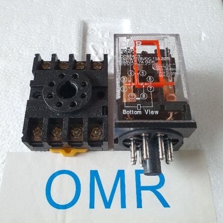 RELAY RILAY AC 220V OMR PLUS SOKET 8PIN