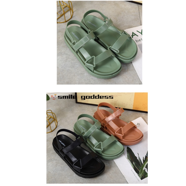 ♥DPS829♥S32 Sandal Sepatu Wanita // Sandal karet wanita // Sandal Slop Slip On Teplek Wanita