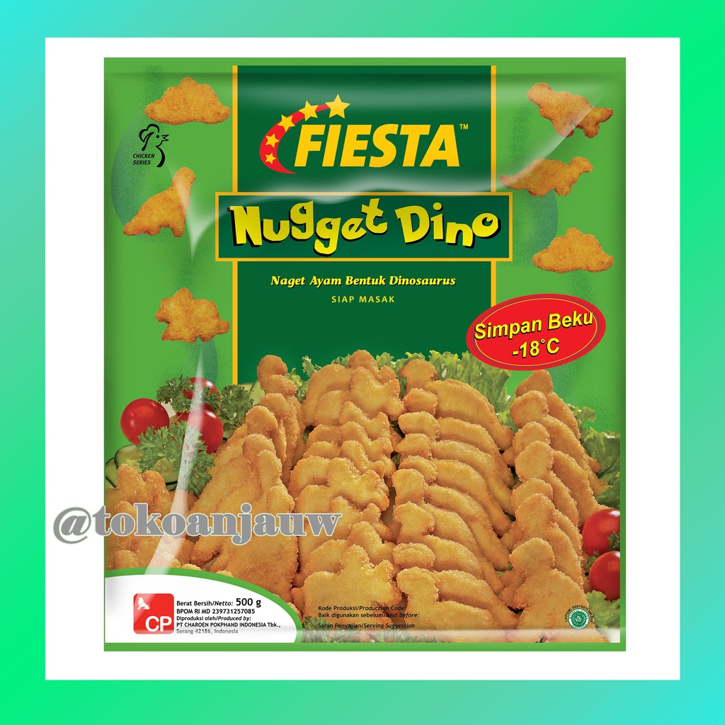 

Fiesta Nugget Dino 500 gr / Naget Ayam Bentuk Dinosaurus