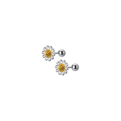 Anting Bunga Daisy Perak Silver Daisy Nano Sunflower (Takota 053)