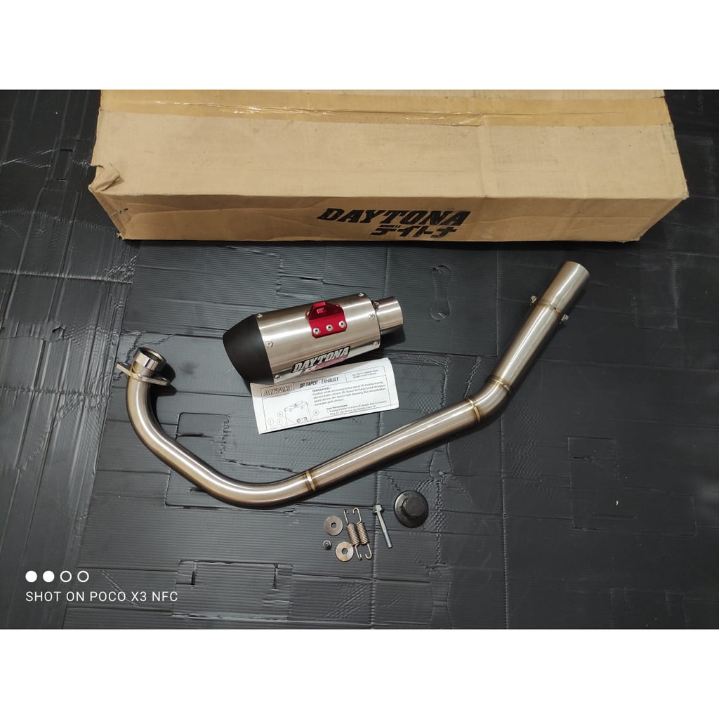 KNALPOT DAYTONA RACING GP SATRIA FU FI INJEKSI COMPETITION TYPE FULL SYSTEM