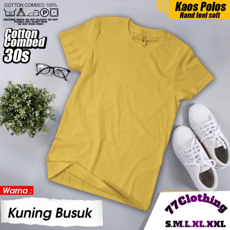 Baju Kaos Polos Pria Wanita Kuning Busuk Tshirt Kaos Polos Baju Polos Kaos Polos Distro