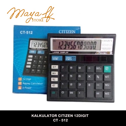 

Kalkulator Citizen CT-512 12DIGIT Check Corret AutoReplay