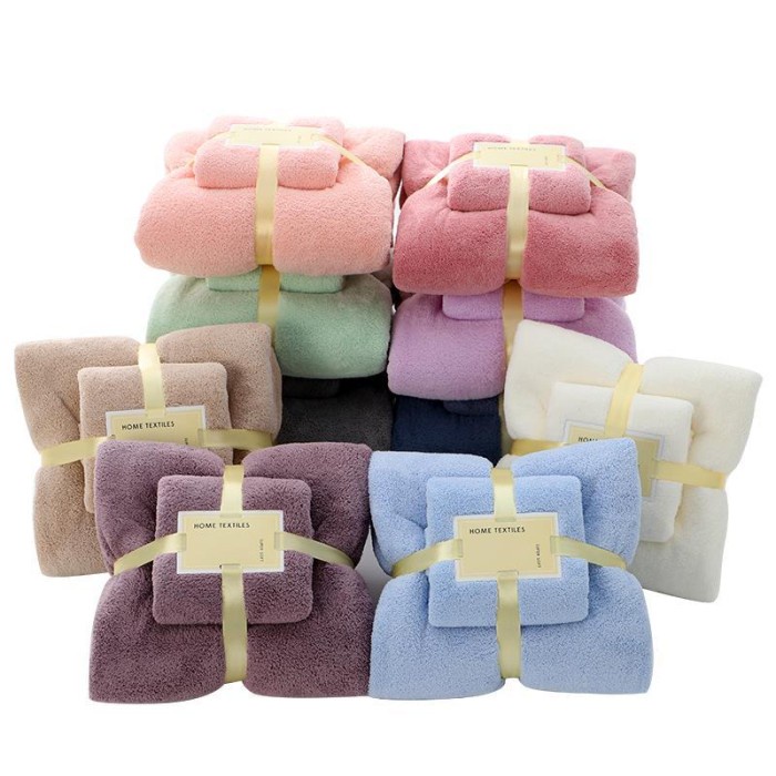 Handuk Korea Set 2in1 Handuk Mandi Dewasa Handuk Cotton Towel