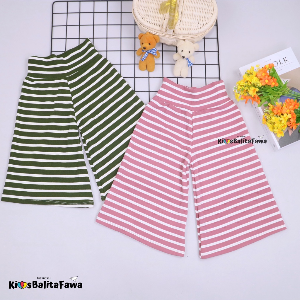 Kulot Motif uk 6-7 Tahun / Celan Anak Perempuan Pendek Pants Adem Cullotes 3per4 Babycinnamon