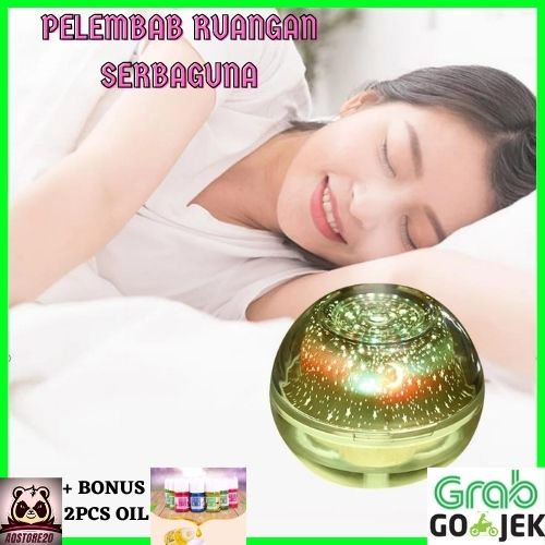 PEMBERSIH UDARA BAKTERI VIRUS UAP PELEMBAB RUANGAN HUMIDIFIER DIFFUSER Aromatherapy Oil LED Night