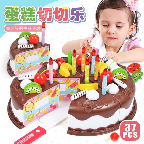 J3 - Mainan Kue Ulang Fruit Cake Birthday 37Pcs