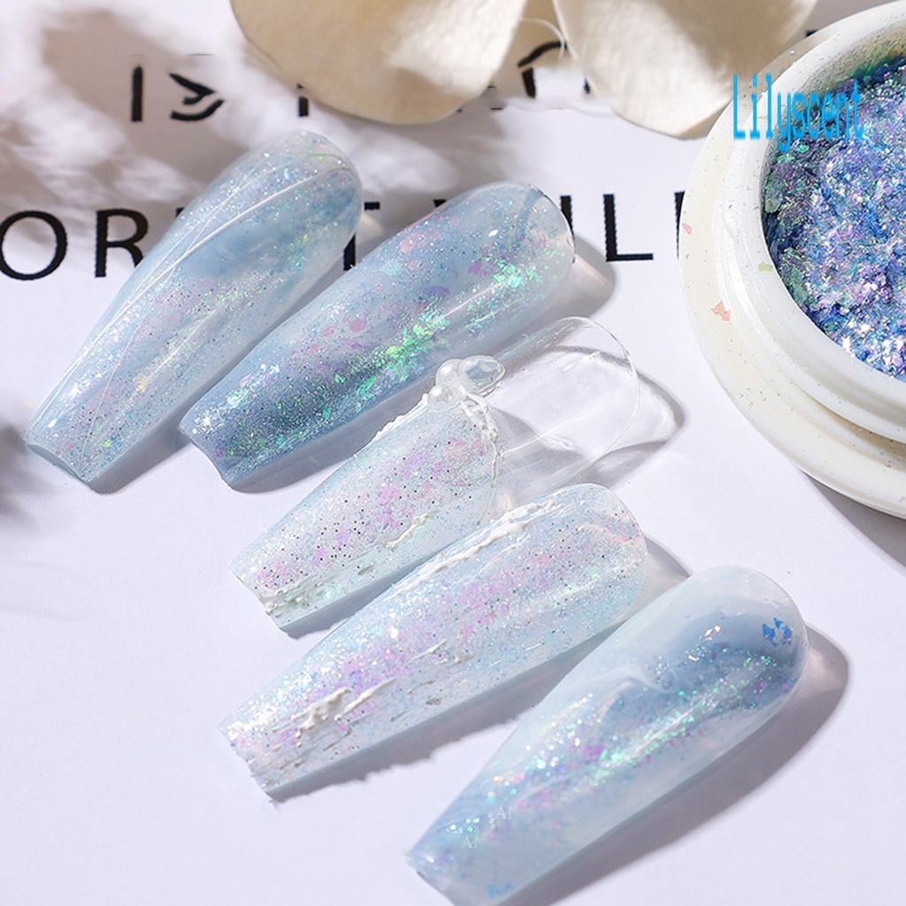 Lily Payet Glitter Portable Warna-Warni Untuk Nail Art