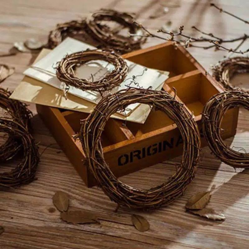 Akar Rotan Bahan Craft Ring Rotan Dekorasi