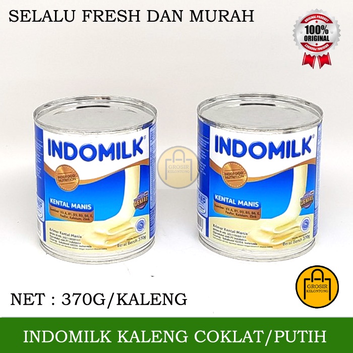 

SUSU INDOMILK KENTAL MANIS KALENG PUTIH COKLAT 370G