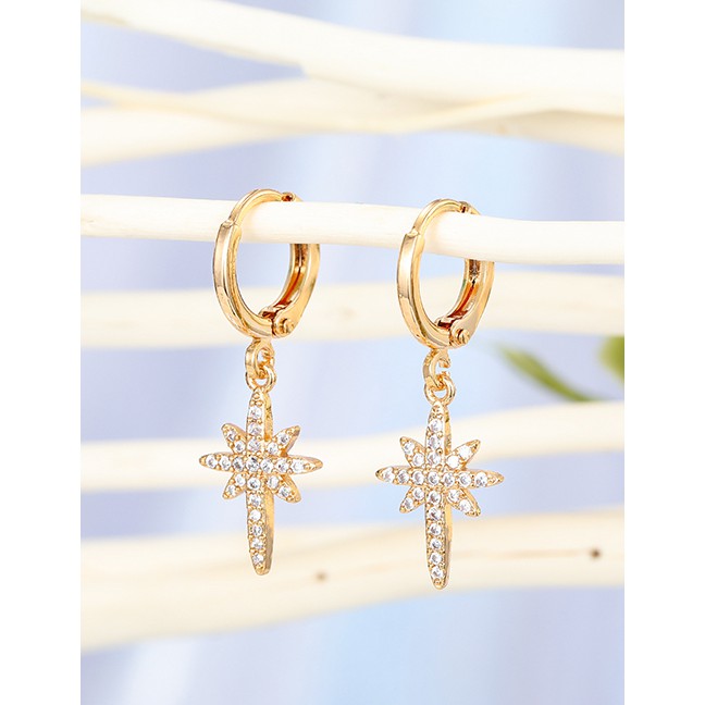 LRC Anting Tusuk Fashion White K Star-shaped Diamond K45353