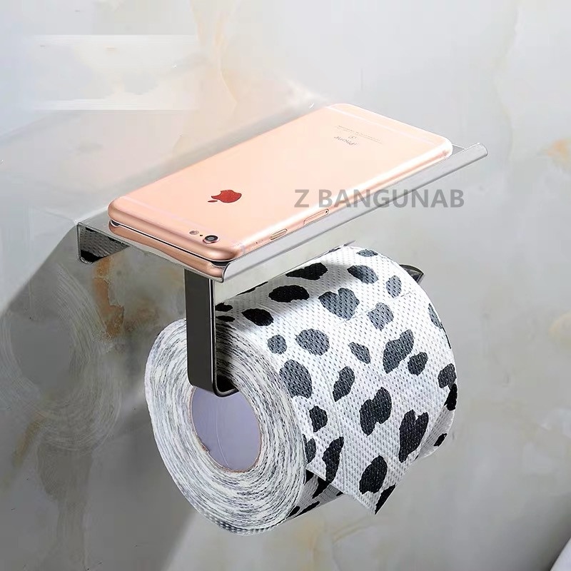 TEMPAT TISSUE TOILET STAINLESS TEBAL TISU GULUNG KAMAR MANDI TEMPAT TISU KAMAR MANDI STENLIS