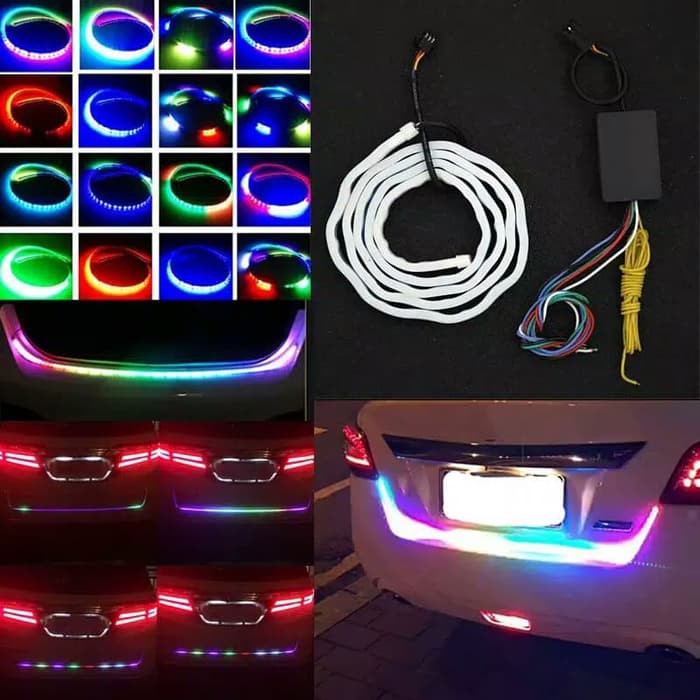 120 Cm Lampu Led Bagasi Mobil Dc 12 V Rgb Rem Belakang Strip Tail Warna Warni