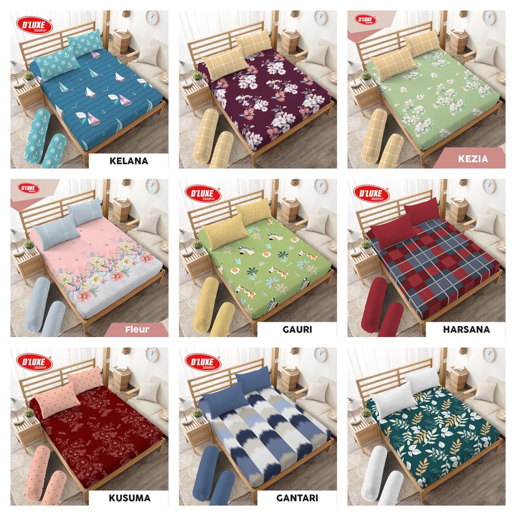Sprei Deluxe Kintakun Spring / Sprei Kintakun Luxury / Seprei Murah / Sprei Bedcover Ukuran 160x200 & 180x200