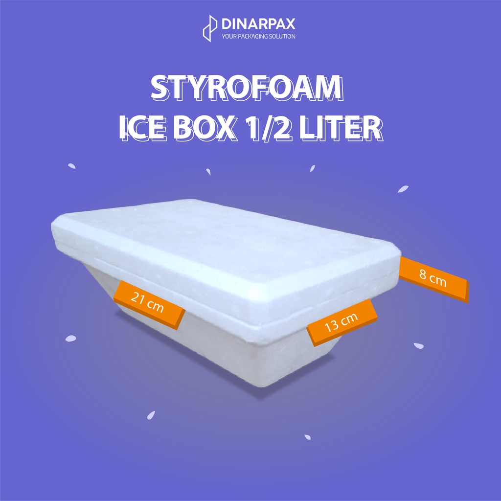 Styrofoam box 1/2 ltr/Dinar Box /Cooler Box / Frozen Box / Ice cream Box /Bandung