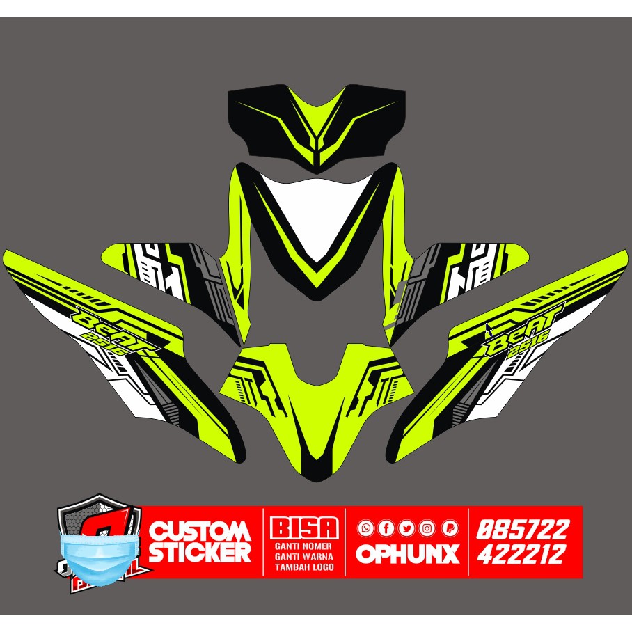 BEAT STIKERCUSTOM FULL BODY DEKAL STICKER STRIPING KEREN