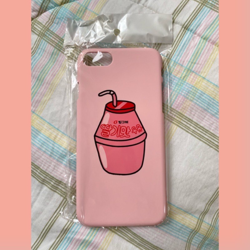 Case iPhone 7 pink cute yakult korean