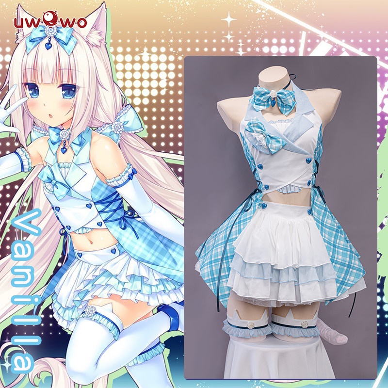 PREORDER UWOWO NEKOPARA Vanilla Cosplay Costume New Maid Dress Idol Stage Chocola Vanilla Theatrical