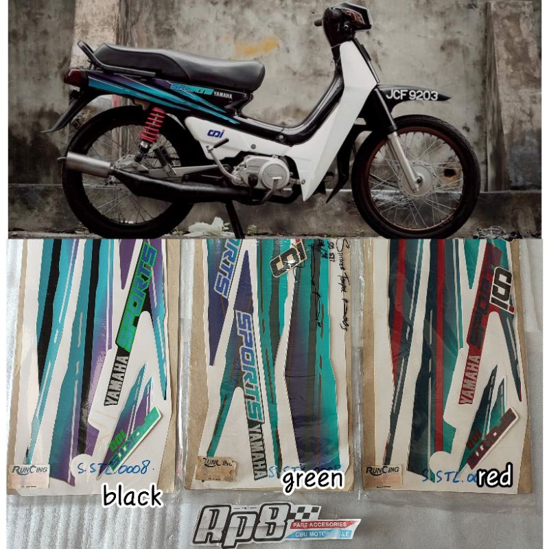 striping sticker yamaha alfa Y100 SPORT striping yamaha ALFA malaysia pnp CHAMP
