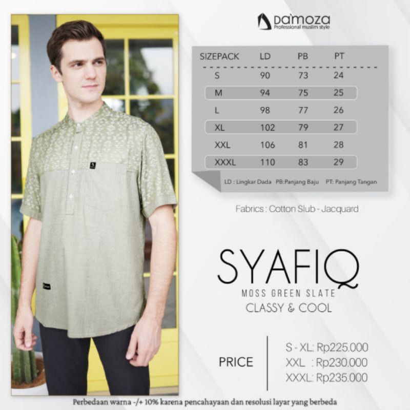 MUTIF KOKO DAMOZA SYAFIQ MOSS GREEN SLATE