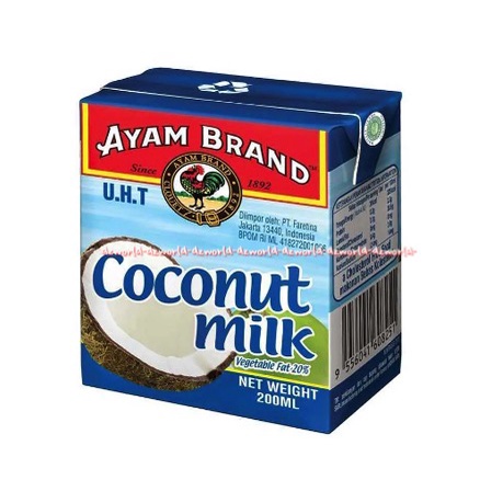 Ayam Brand 200ml Santan Kelapa Coconut Milk Tanpa Bahan Pengawet 200 ml Ayambrand Coconut Instan Santan Santen Instan Siap Pakai Instant