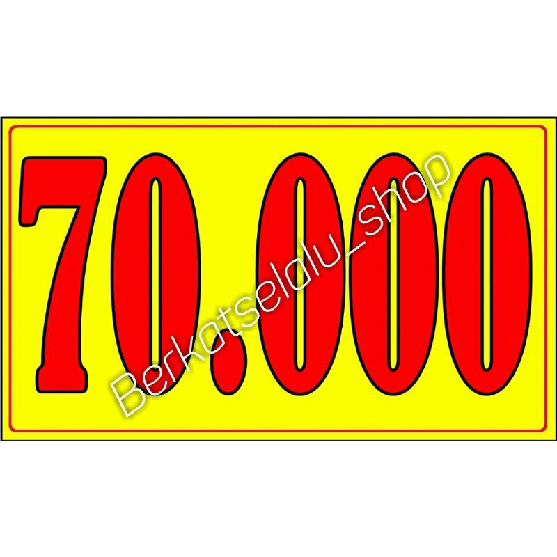 

nominal harga 70000 rupiah