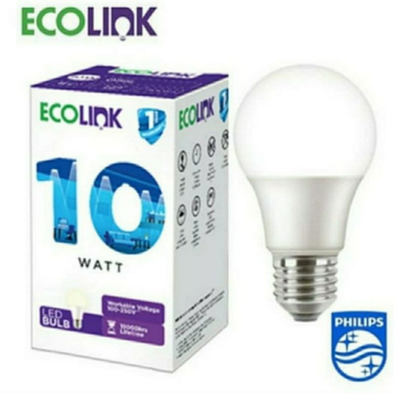 lampu led bulb ecolink 10w