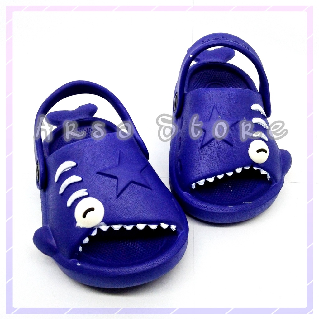 Sandal Sepatu Anak Baby Shark Import / Sendal Baim Hiu Lucu Anak Laki Laki Perempuan 1 2 3 Tahun