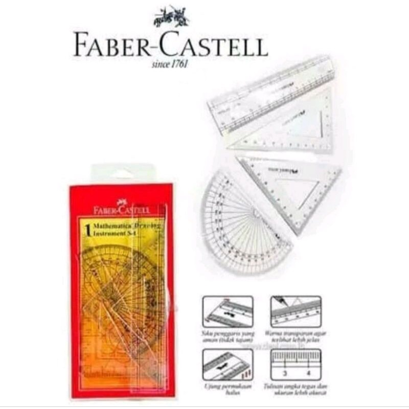 

Mathematical Drawing Instrument Faber Castell (Penggaris Matematika)