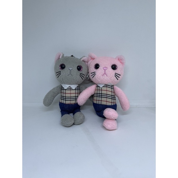 boneka kucing couple pasangan/kucing boneka/gantungan tas/boneka kucing/cat plush keychain/cat plush