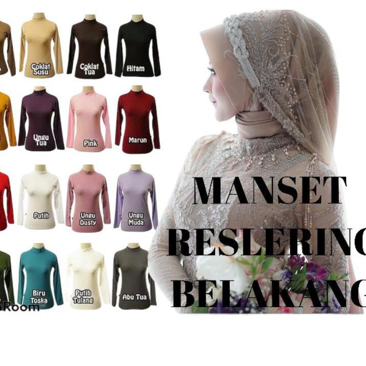 { PREMIUM } h-50 >> MANSET RESLETING BELAKANG/DALAMAN KEBAYA MUSLIM .,,