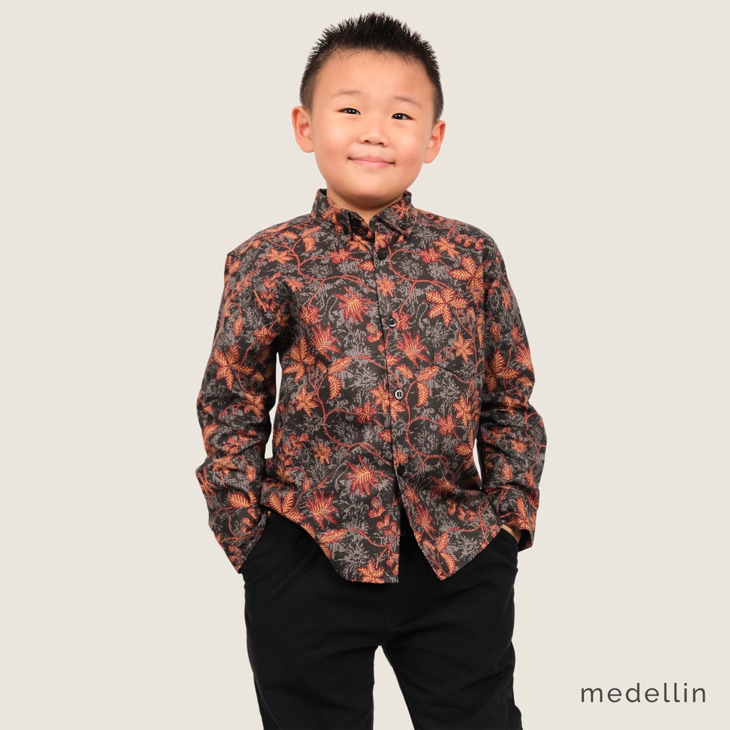 Harga Gila Medellin Kemeja Batik Anak Lengan Panjang 201127 Abu OnBMxyet3nRNXmY