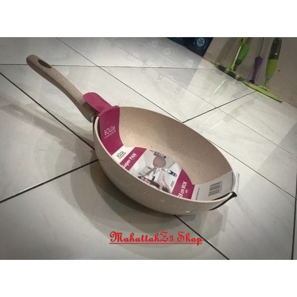 Wok Pan 30 Cm - SuperPan - Wajan - Super Pan - Bolde - Panci - Beige- Panci Anti Lengket/bolde