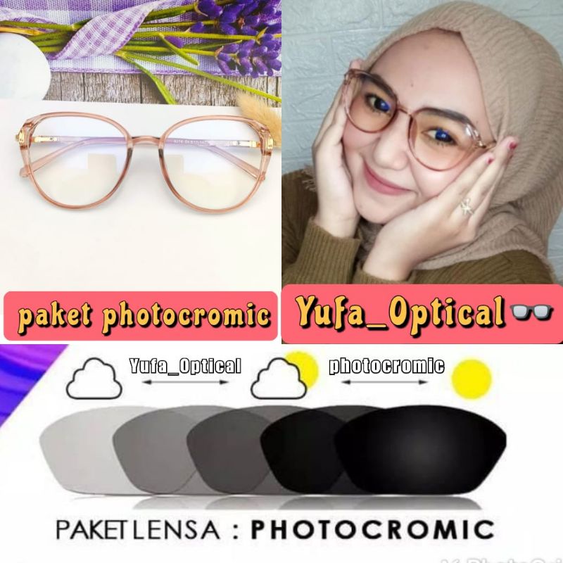 Frame kacamata minus kacamata antiradiasi UV Kacamata photocromic Frame Kacamata (8276)
