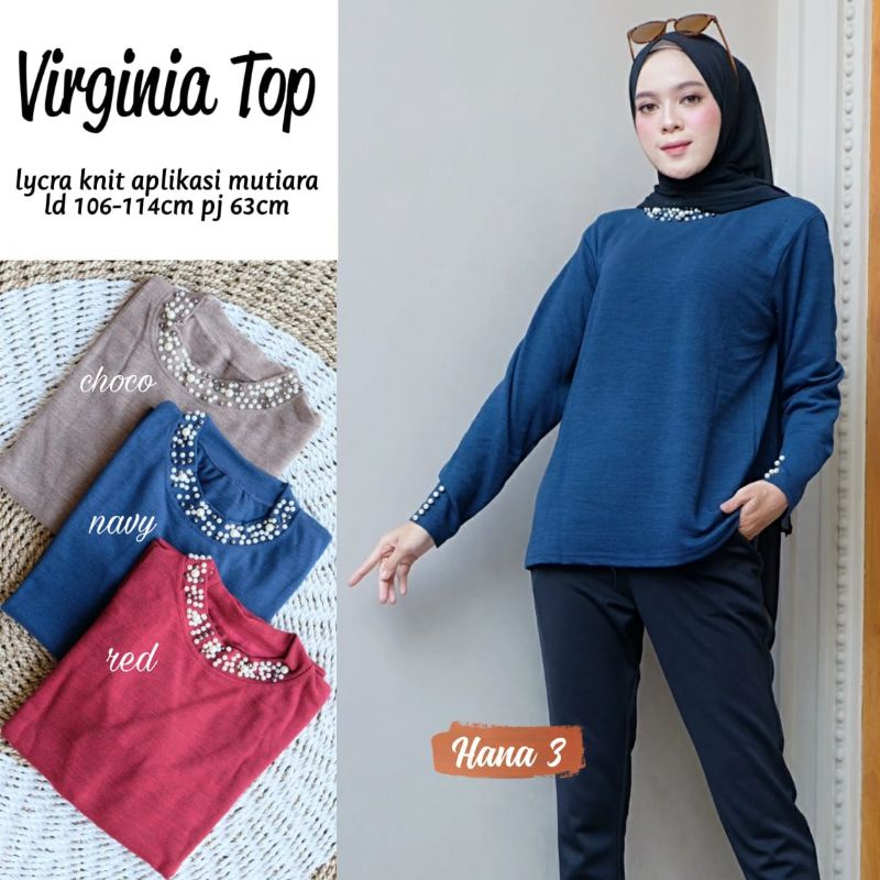 VIRGINIA TOP LYCRA KNIT APLIKASI MUTIARA BY HANA 3