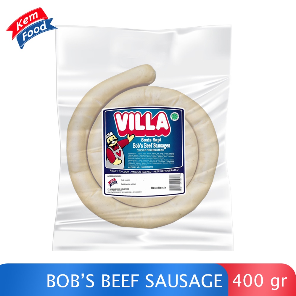

Villa Sosis Sapi - Bobs Beef Sausages 1 meter (400 gr)