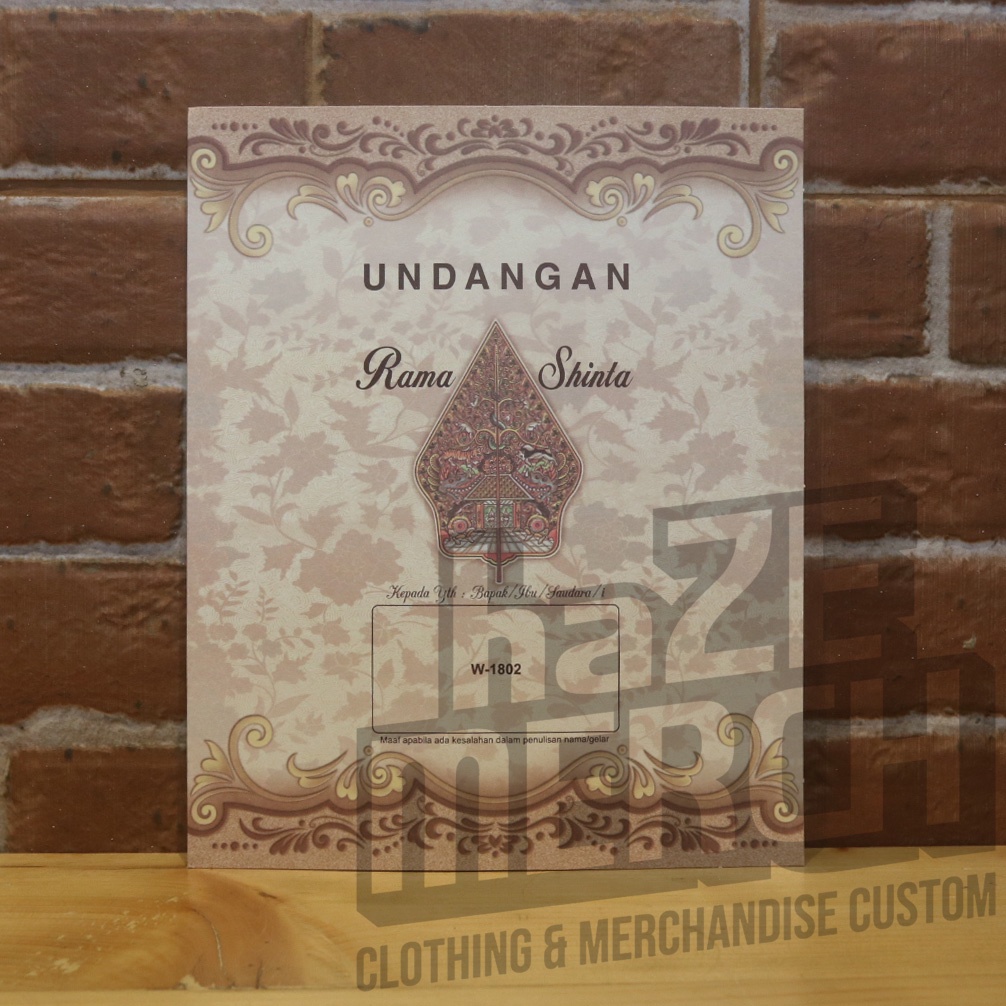 

Undangan Pernikahan / W-1802 / Undangan Murah / haze merchandise