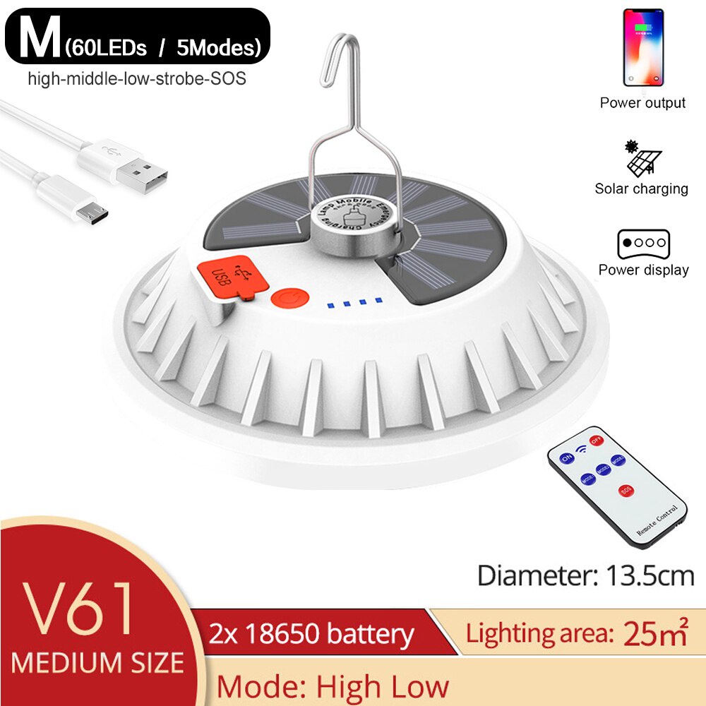 Lampu Solar Emergency Light Camping LED Light