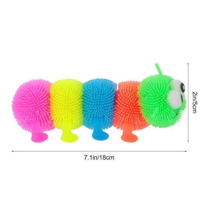 squishy lampu ulat caterpillar si ulir soft squishy lampu kelap kelip besar ayam rabbit led