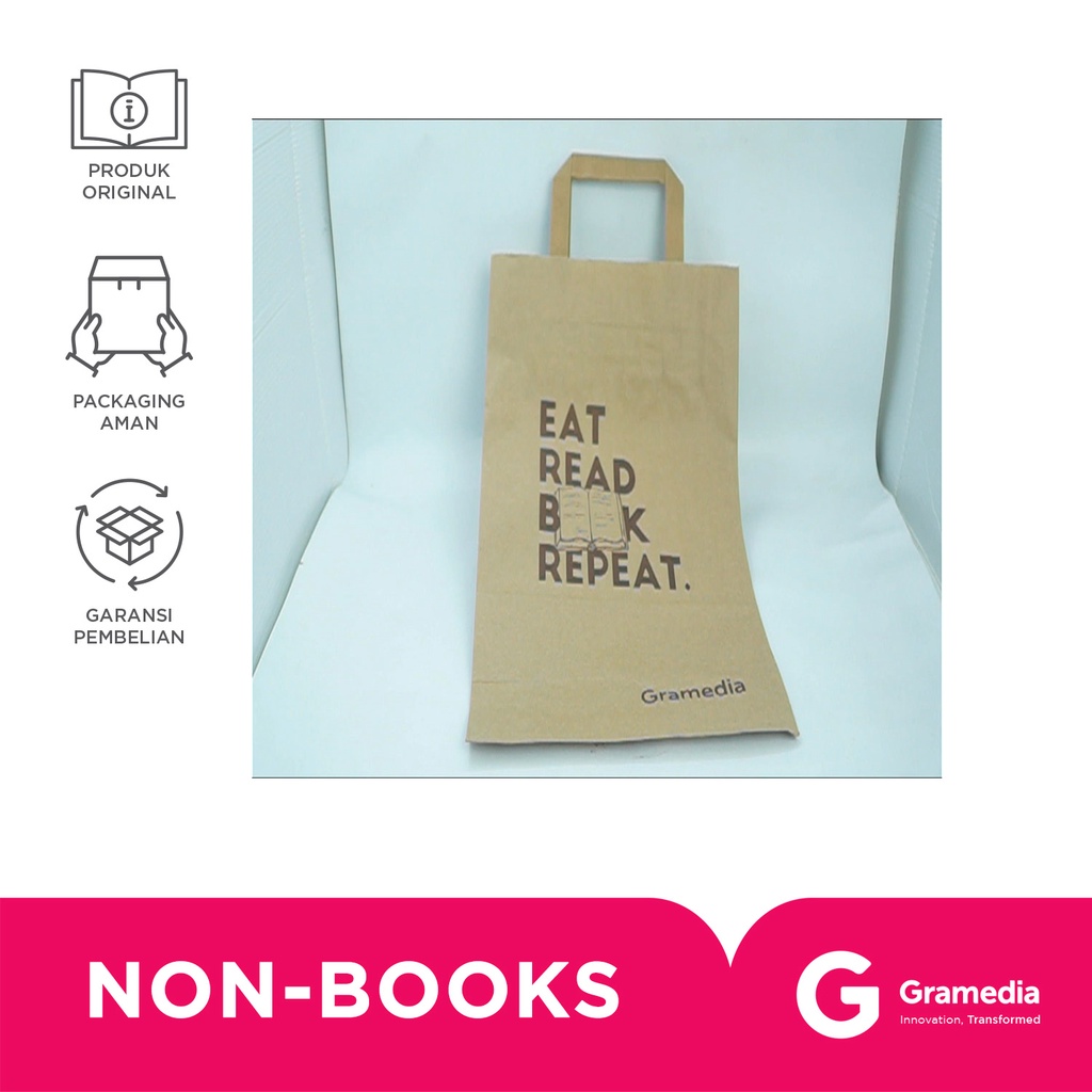 Jual Gramedia Paper Bag Flat Handle Medium Shopee Indonesia