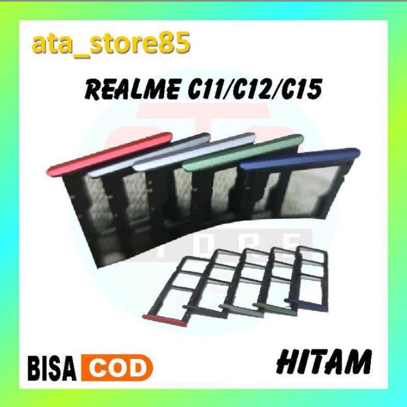 Simtray SimLock Slot Sim SimCard Tempat Kartu Realme C11 / C12 / C15 Original